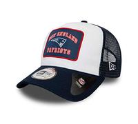 New Era New England Patriots NFL Graphic Patch Navy White A-Frame Adjustable Trucker Cap - One-Size