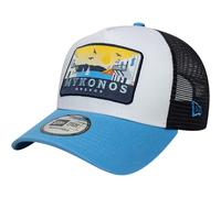 New Era Location Patch Trucker Cap Mykonos Blau - one size