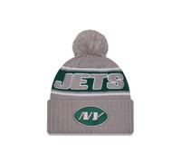 New Era New York Jets NFL 2024 Sideline Sport Knit Grau Bommelmütze - One-Size