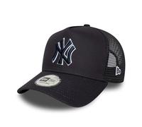 New Era New York Yankees A-Frame Trucker Cap Dunkelblau Tonal Weiß Outline - One-Size