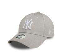 New Era New York Yankees Baseball Cap für Frauen Mädchen Glitzer 9Forty MLB NY Teamlogo grau - One-Size