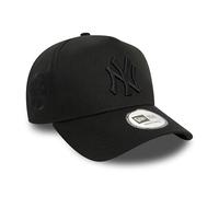 New Era New York Yankees Cap Baseball MLB monochrom verstellbar gebogener Schirm tonales Logo Kappe schwarz - One-Size