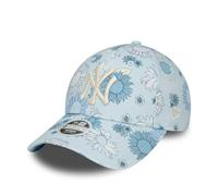 New Era New York Yankees Cap Kappe für Frauen Mädchen floral blau Teamlogo verstellbar Blumen Baseball - One-Size