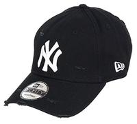 New Era New York Yankees Distressed Seasonal Black 9Forty Adjustable Cap - One-Size