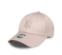 New Era New York Yankees MLB Baseball Cap für Frauen Mädchen Verstellbarer Snapback NY Emblem einfarbig rosa - One-Size