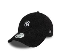 New Era New York Yankees MLB Cap Flauschiger Borg-Stoff schwarz für Frauen und Mädchen 9Forty - One-Size