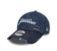 New Era New York Yankees MLB Denim Distressed 9Twenty Cap Blau - One-Size