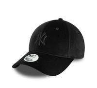 New Era New York Yankees MLB Fankappe Frau Mädchen Kappe Velours verstellbar gebogener Schirm schwarz - One-Size