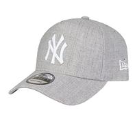 New Era New York Yankees MLB Heather Gray White Logo 9Forty A-Frame Snapback Cap - One-Size