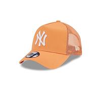 New Era New York Yankees MLB League Essential Orange A-Frame Adjustable Trucker Cap - One-Size