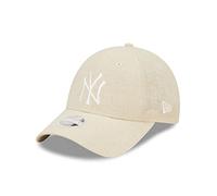 New Era New York Yankees MLB Linen Stone White 9Forty Adjustable Women Cap - One-Size