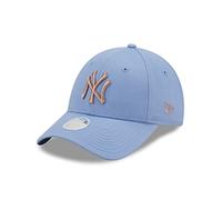 New Era New York Yankees MLB Metallic Logo Sky 9Forty Adjustable Women Cap - One-Size