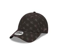 New Era New York Yankees MLB Monogram Black 9Forty Adjustable Cap - One-Size