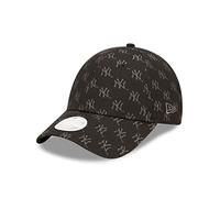 New Era New York Yankees MLB Monogram Black 9Forty Adjustable Women Cap - One-Size