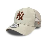 New Era New York Yankees MLB Multi Camo Beige A-Frame Adjustable Trucker Cap - One-Size