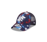 New Era New York Yankees MLB Print Navy 9Forty Kids A-Frame Adjustable Trucker Cap - Child