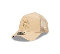 New Era New York Yankees MLB Tonal Mesh Beige A-Frame Adjustable Trucker Cap - One-Size