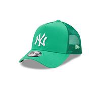 New Era New York Yankees MLB Tonal Mesh Green A-Frame Adjustable Trucker Cap - One-Size