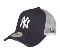 New Era New York Yankees Navy MLB Distressed A-Frame Adjustable Trucker Cap - One-Size
