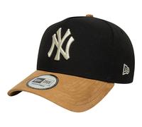 New York Yankees New Era Wildleder Visor 9FORTY E-Frame Verstellbare MLB Cap Schwarz - ONE SIZE
