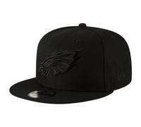 New Era NFL 9FIFTY Black On Black Adjustable Snapback Hat Cap One Size Fits All (Philadelphia Eagles), Schwarz, Einheitsgröße