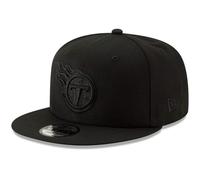 New Era NFL 9FIFTY Snapback Cap, Black on Black, Verstellbar, Einheitsgröße, Tennessee Titans, Einheitsgröße