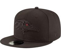 New Era NFL Baltimore Ravens 9FIFTY Black On Black Adjustable Snapback Hat Cap One Size Fits All, Baltimore Ravens, Einheitsgröße