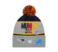 New Era NFL International Games 2026 München Patriots vs. Lions Beanie | Unisex, NFL Fanartikel mit hochwertiger Logo-Stickerei, Wintermütze, weicher Strick, Begegnungsmütze für Europa Matches