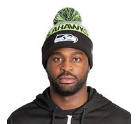 New Era NFL Seattle Seahawks Color Stripe Beanie Sport Knit Black, Schwarz , One size