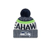New Era NFL SEATTLE SEAHAWKS Authentic 2017 Sideline Bobble Knit (Wintermütze)