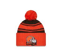 New Era Cleveland Browns NFL 2022 Sideline Sport Knit Orange Brown Beanie - One-Size