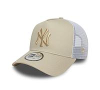 New Era NOS League ESS Trucker Adjustable Cap NY Yankees Beige Weiß, Size:OneSize