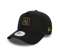 New Era NY Basecap verstellbar gebogener Schirm New York Yankees Kappe MLB Baseball schwarz Gold - One-Size
