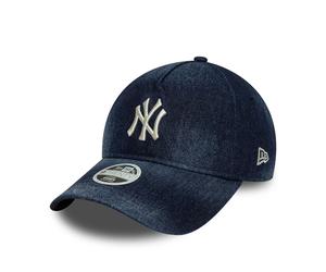 New Era NY Yankees 9TWENTY Denim A-Frame Cap Navy Wmns EUOS