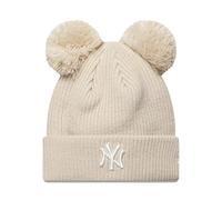 New Era NY Yankees Double Pom Beanie Bommelmütze Damenmütze Strickmütze Umschlagmütze Damen/Herren - mit Umschlag Herbst-Winter Winter