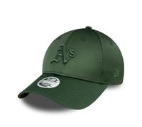 New Era Oakland Athletics Damenkappe Teamlogo Satin Snapback-Verschluss MLB Cap einfarbig grün - One-Size