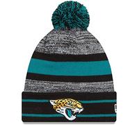 New Era Offizielle NFL-Mütze für Erwachsene, Unisex, Strickmütze mit Bommel, Jacksonville Jaguars, Einheitsgre