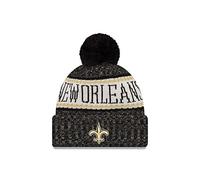 New Era ONF18 Sport Knit Bommelmütze New Orleans Saints Schwarz, Black/Beige, Einheitsgröße