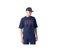 New Era Oracle Red Bull Racing F1 Team-T-Shirt, Oversize, offizielles Formel 1-Team, Marineblau/Rot, blau, L