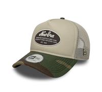 New Era Oval Camo Patch 9Forty A-Frame Trucker Cap Beige Camouflage - One-Size