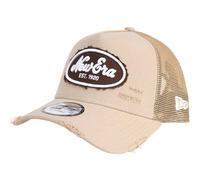 New Era Oval Canvas Distress Trucker Cap