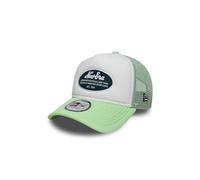 New Era Oval Foam Patch Trucker Adjustable Cap NE Logo Weiß Mint, Size:OneSize