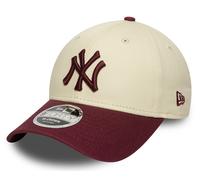 New Era Colour Block MC 9FORTY Kappe New York Yankees weiß creme granatrot