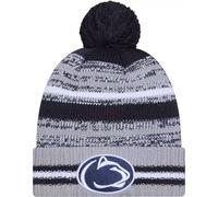 New Era Penn State Nittany Lions Onfield Sportmütze mit Bündchen, gestreift, College-Strickmütze mit Bommel - NCAA Cheer Cuff Strickmütze