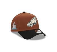 New Era Philadelphia Eagles NFL Harvest Superbowl LII Brown Black 9Forty A-Frame Snapback Cap - One-Size