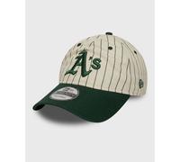 New Era Pinstripe 9TWENTY Kappe weiß creme dunkelgrün Athletics