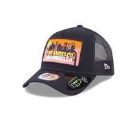 New Era License Plate Los Angeles Trucker Cap Navy Orange