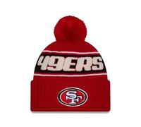 New Era San Francisco 49ers NFL 2024 Sideline Sport Knit Rot Bommelmütze - One-Size