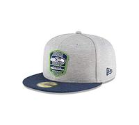 New Era Seattle Seahawks 59fifty Basecap - NFL 2018 Sideline Road - Heather Grey - 7 1/4-58cm (L)