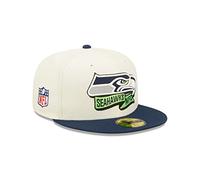 New Era Seattle Seahawks NFL 2022 Sideline Chrome White 59Fifty Basecap Seattle Seahawks Creme 7 3/8